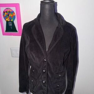 100% Cotton Corduroy Blazer Small Dark Academia Minimalist Vintage Jacket